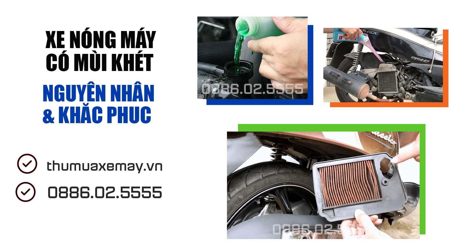 Xe bị nóng máy có mùi khét thì phải làm sao?