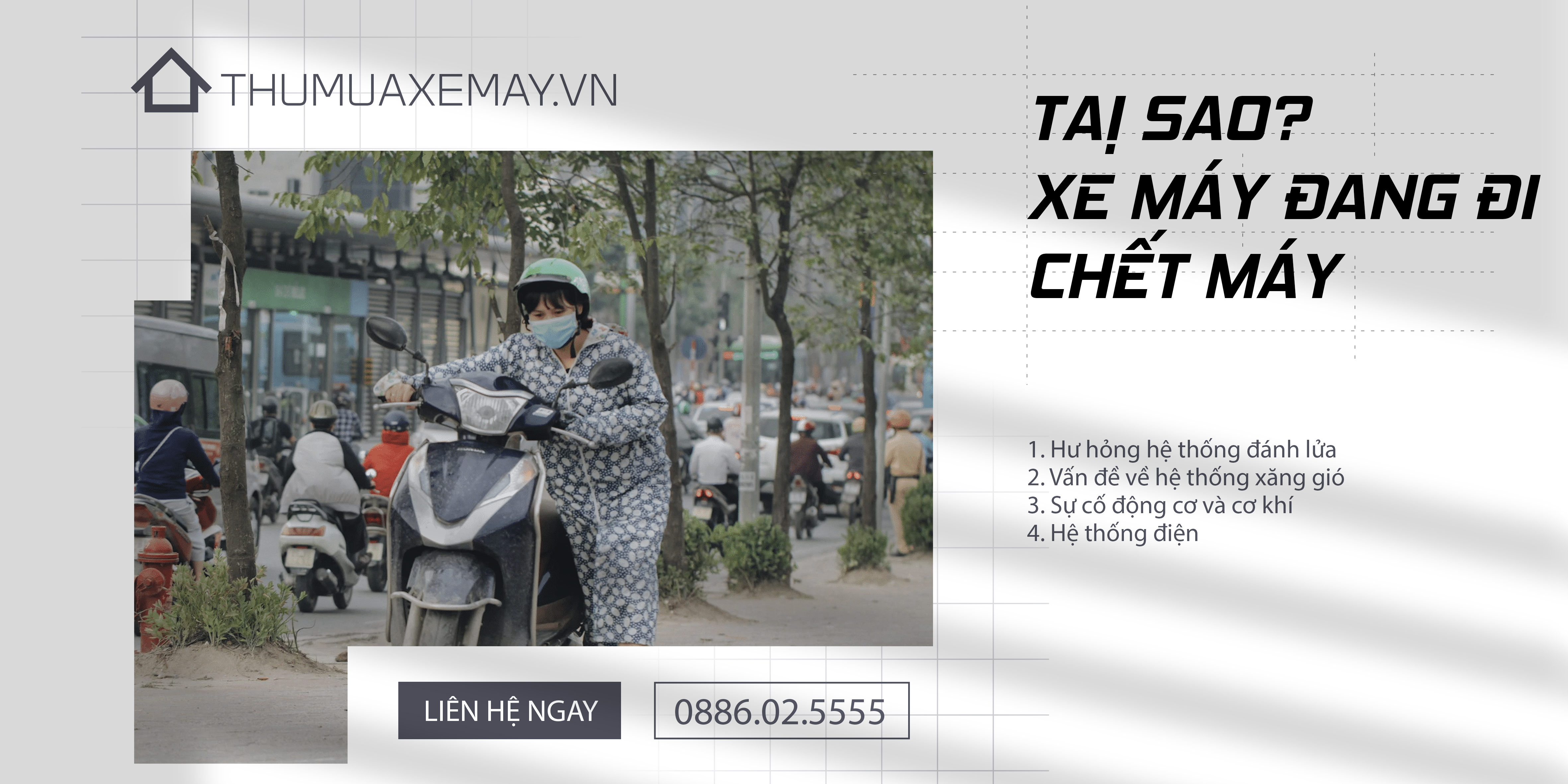 Tại sao xe máy đang chạy bị chết máy đột ngột?