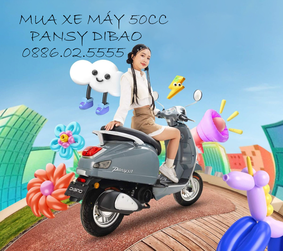 Thu mua xe máy Dibao Pansy cũ, thu tại nhà