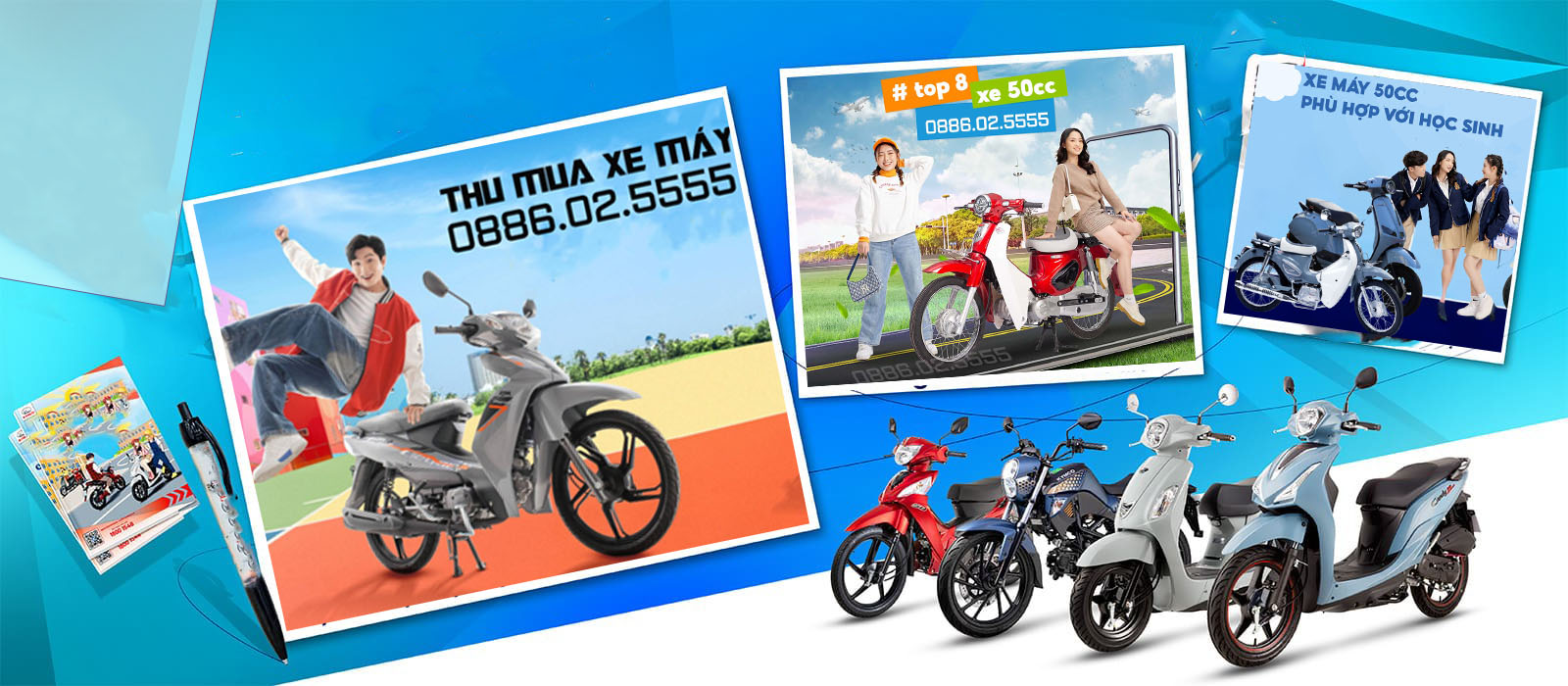 Top 10 mẫu xe 50cc cho học sinh, thu mua xe máy 50cc cũ tại nhà