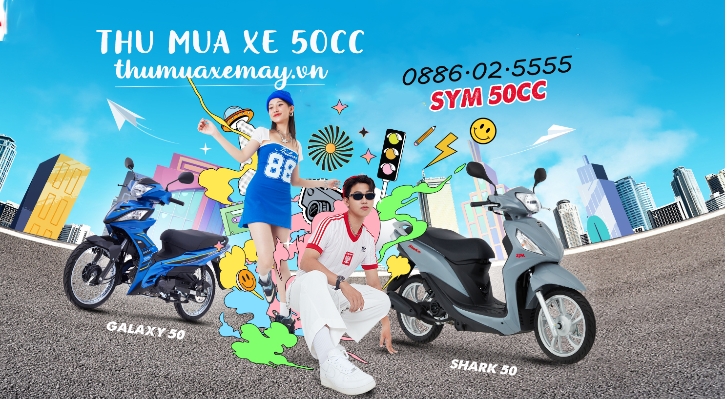 Mua bán xe máy cũ 50cc