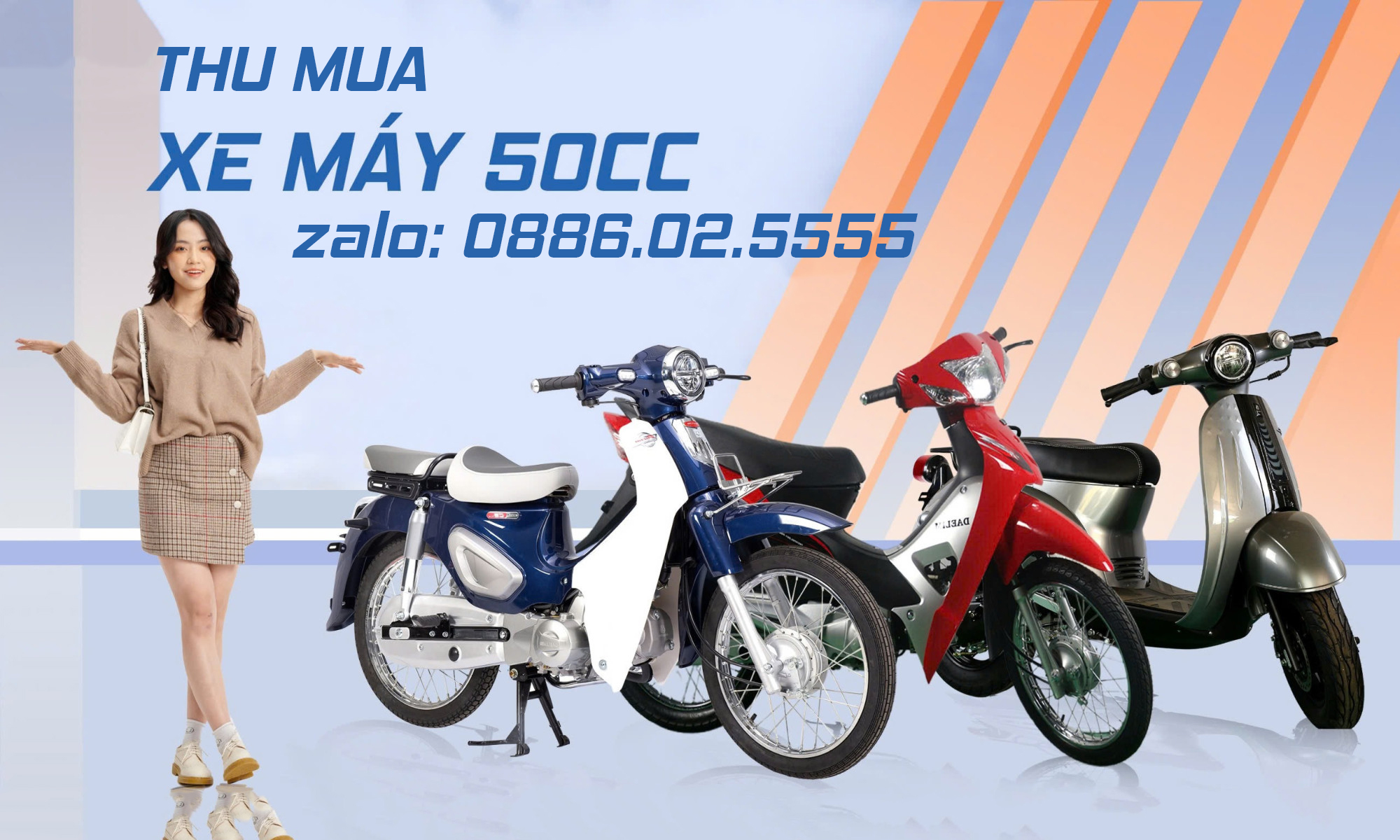Thu mua xe máy 50cc Trung Quốc