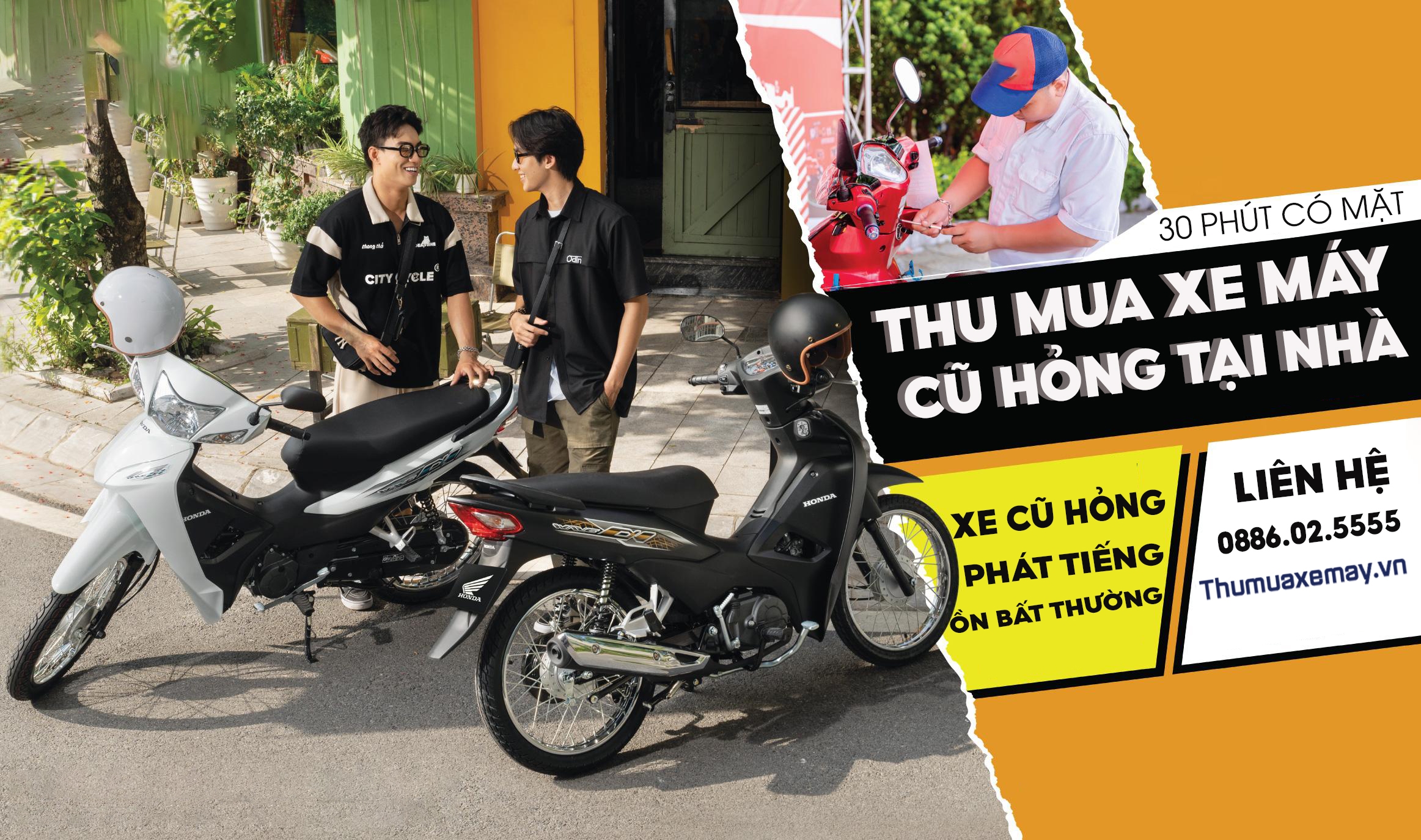 Thu mua xe máy cũ hỏng