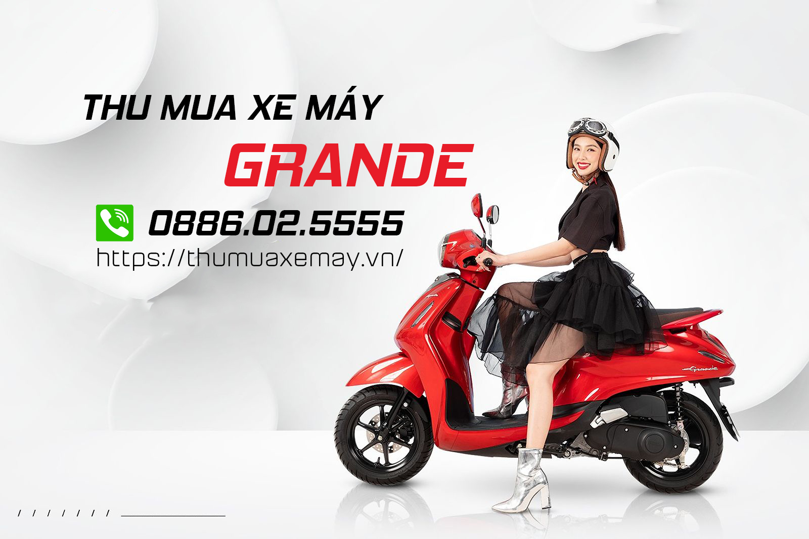 Dịch vụ thu mua xe máy Yamaha Grande cũ, thu giá cao, nhanh gọn