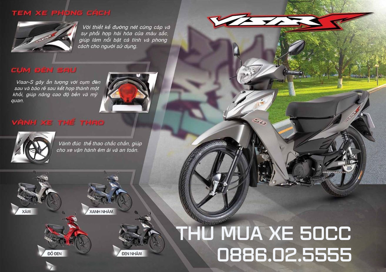 Thu mua xe máy 50cc cũ hỏng