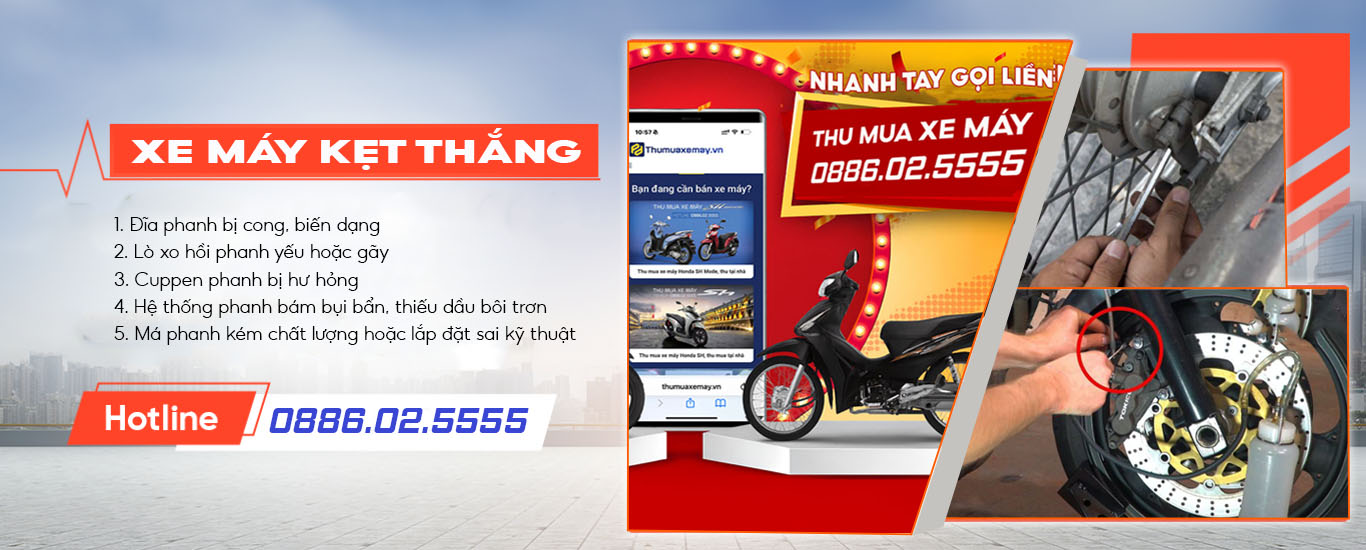 Xe máy kẹt thắng sau và cách khắc phục hiệu quả