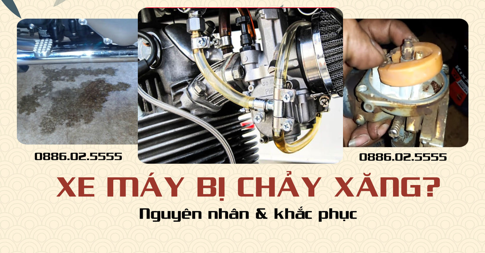 xe máy chảy xăng làm thế nào